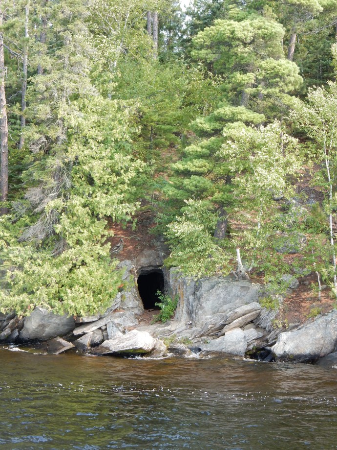 Mine shaft dug for gold rush in 1893 in Voyageurs