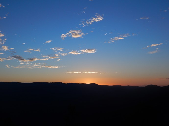 A sunset view from the veranda