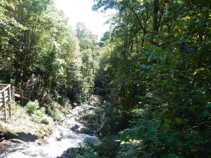 View of lower section of falls, 175 stairs up and down plus walking