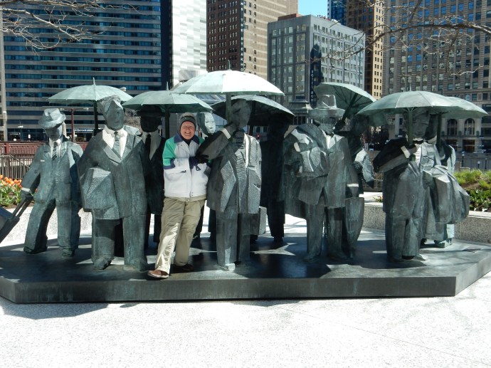 Walking around downtown Chicago