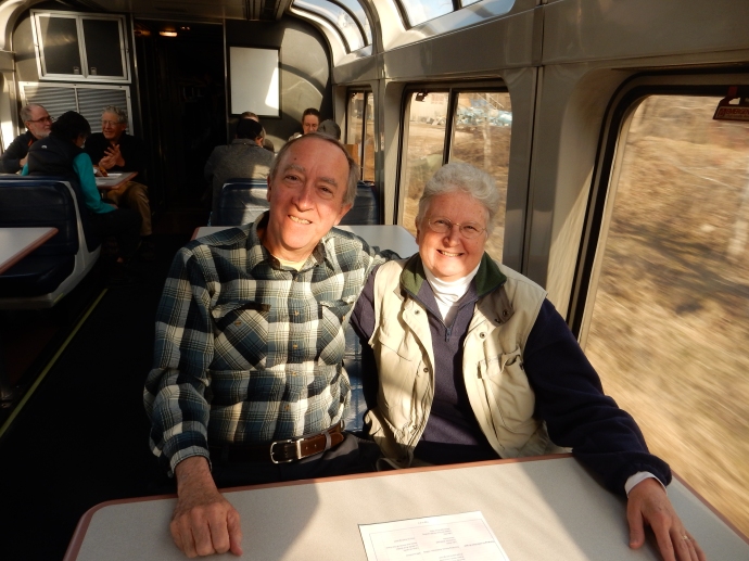 Ed and Chris in the observation car