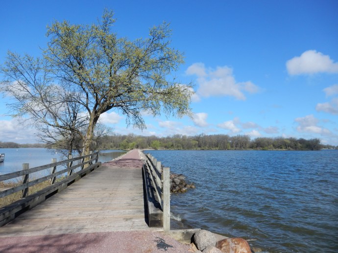 Causeway leading to Loon Island, part of Lake Shetek State Park