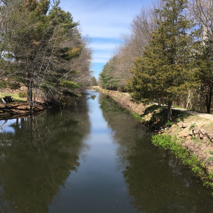 A remnant of the old canal at Blackstone River & Canal Heritage State park