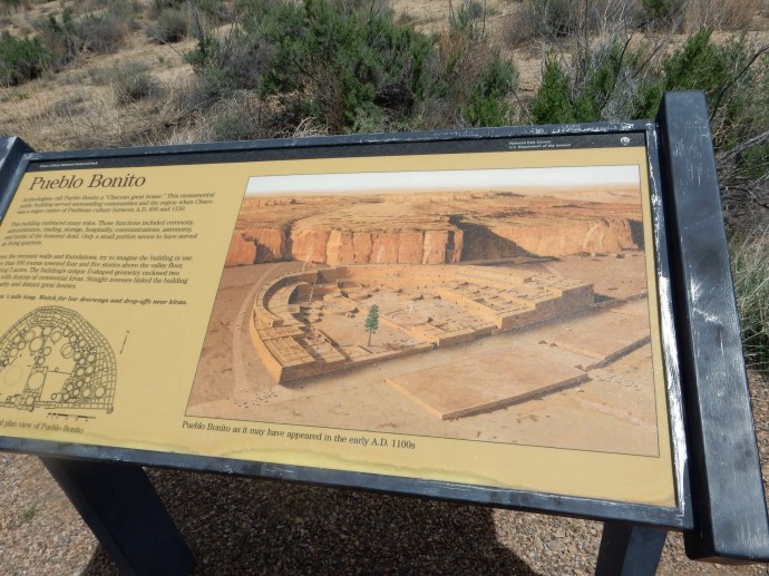 Drawing attempting to show Pueblo Bonito as it would have been around 1100