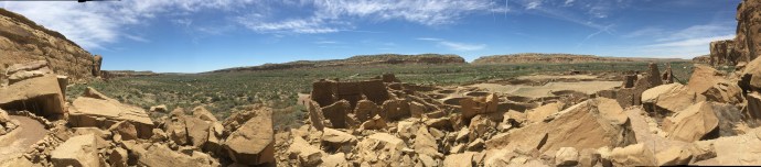Panoramic view of Chaco Canyon 
