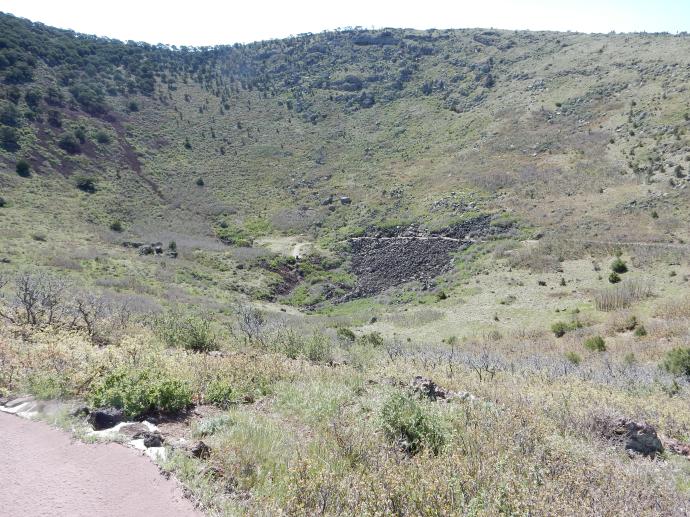 Looking into the vent at Capulin Volcano