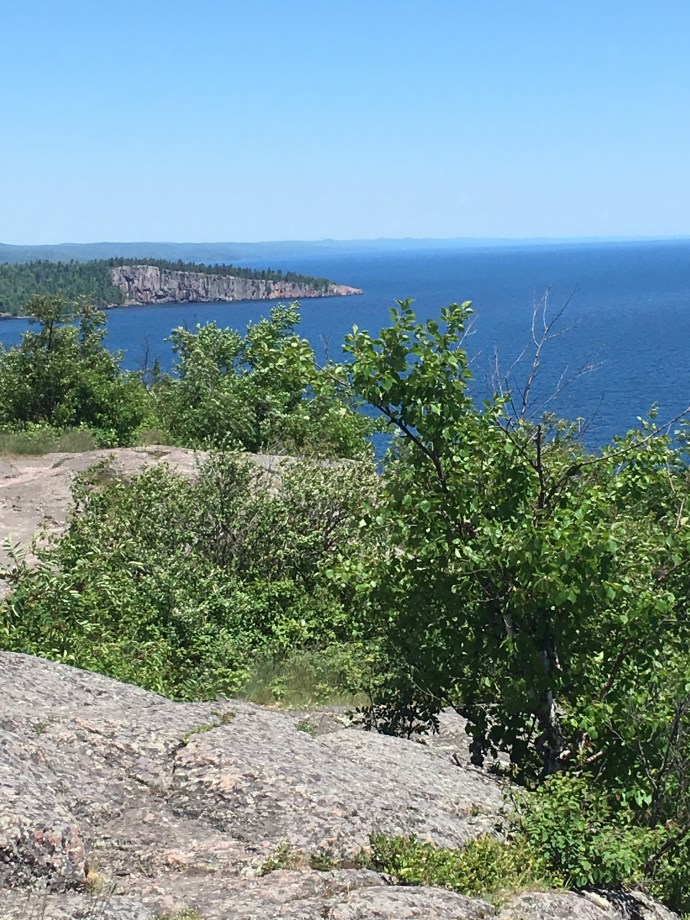 View of Lake Superior from Palisade Head near Tettegouche State Park on MN North Shore