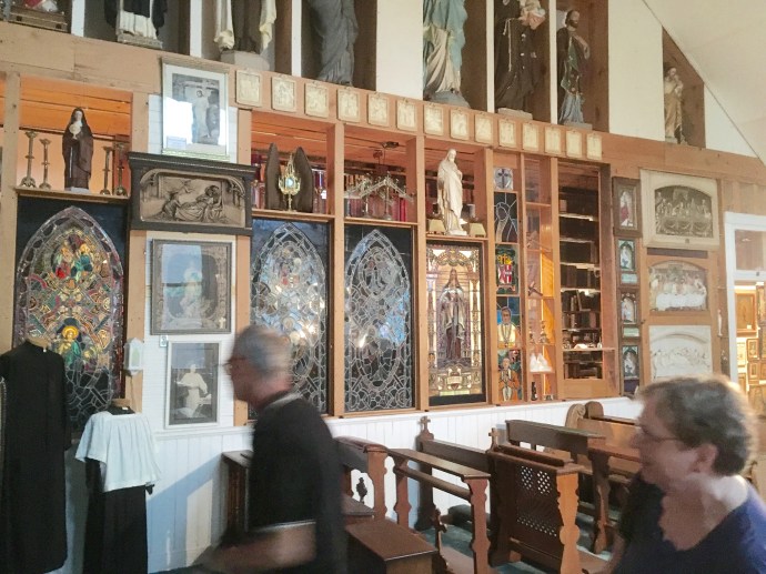 Kathy and guide at the Polish Cultural  Institute and Museum, second floor