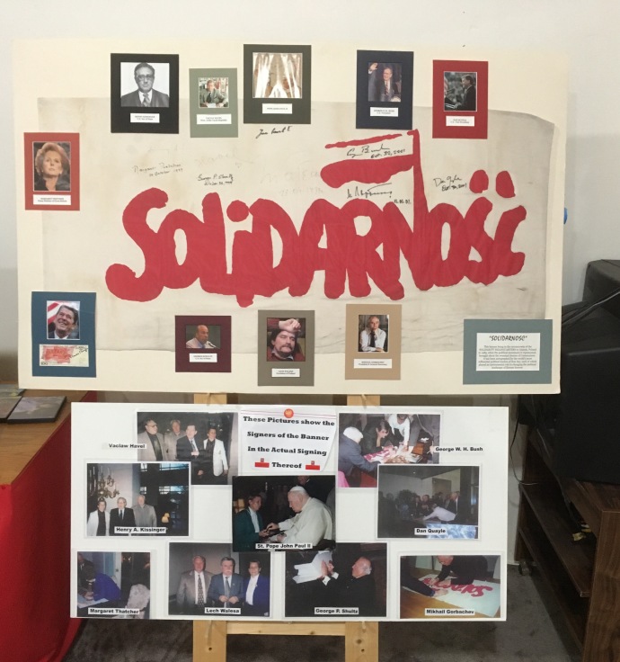 The Solidarity banner in the Polish Cultural Institute and Museum in Winona MN