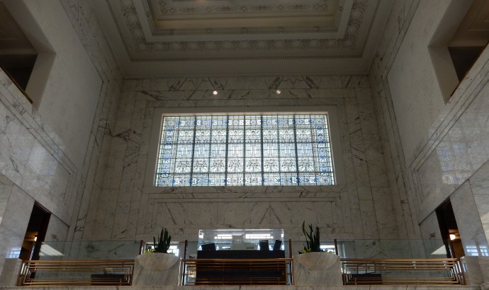 An interior view of Winona National Bank