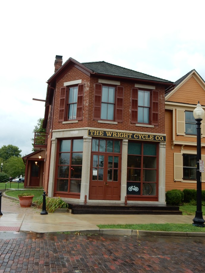 In this building, the bike shop was on the ground floor and printing office on the second. 