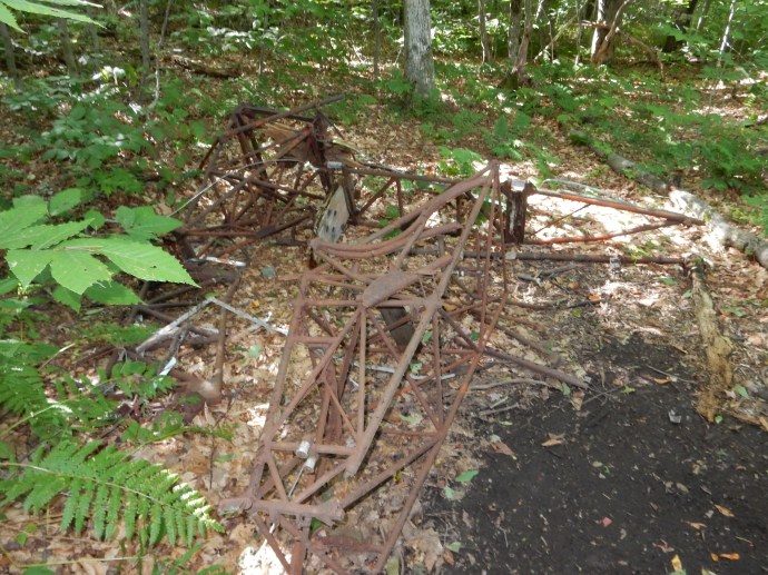 Plane crash debris on Rounds Rock Trail on Mount Greylock