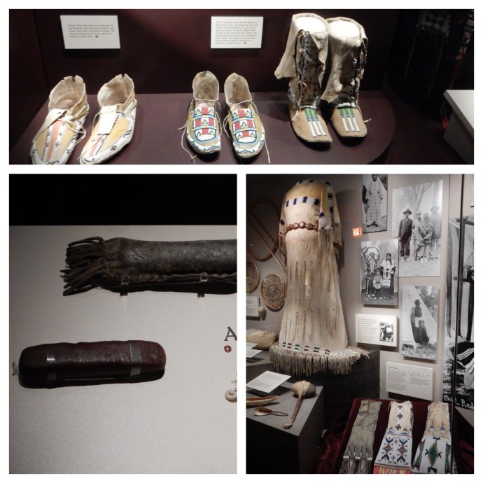 Some of the items given to Mr.Cook from Indians. The stone at lower left belonged to Red Cloud and given to Cook by Red Cloud's daughter.