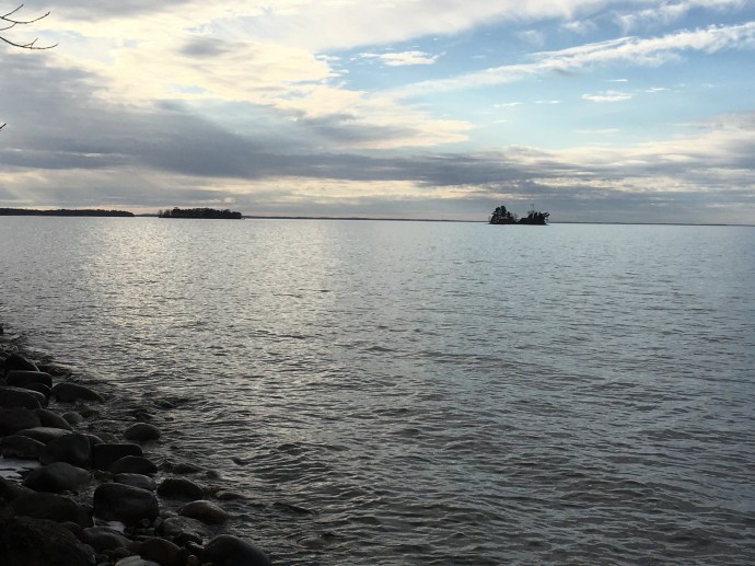 At Father Hennepin State Park, looking at the two islands comprising the national wildlife refuge