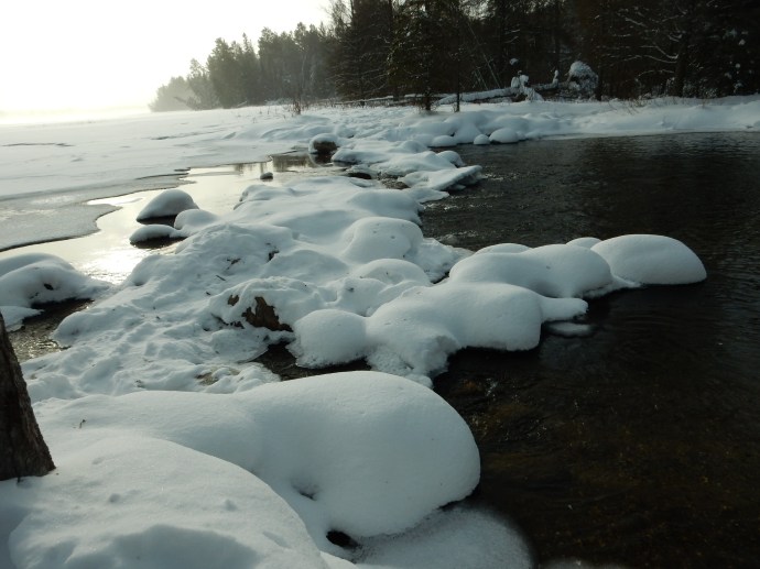 The end of Lake Itasca and the start of the river